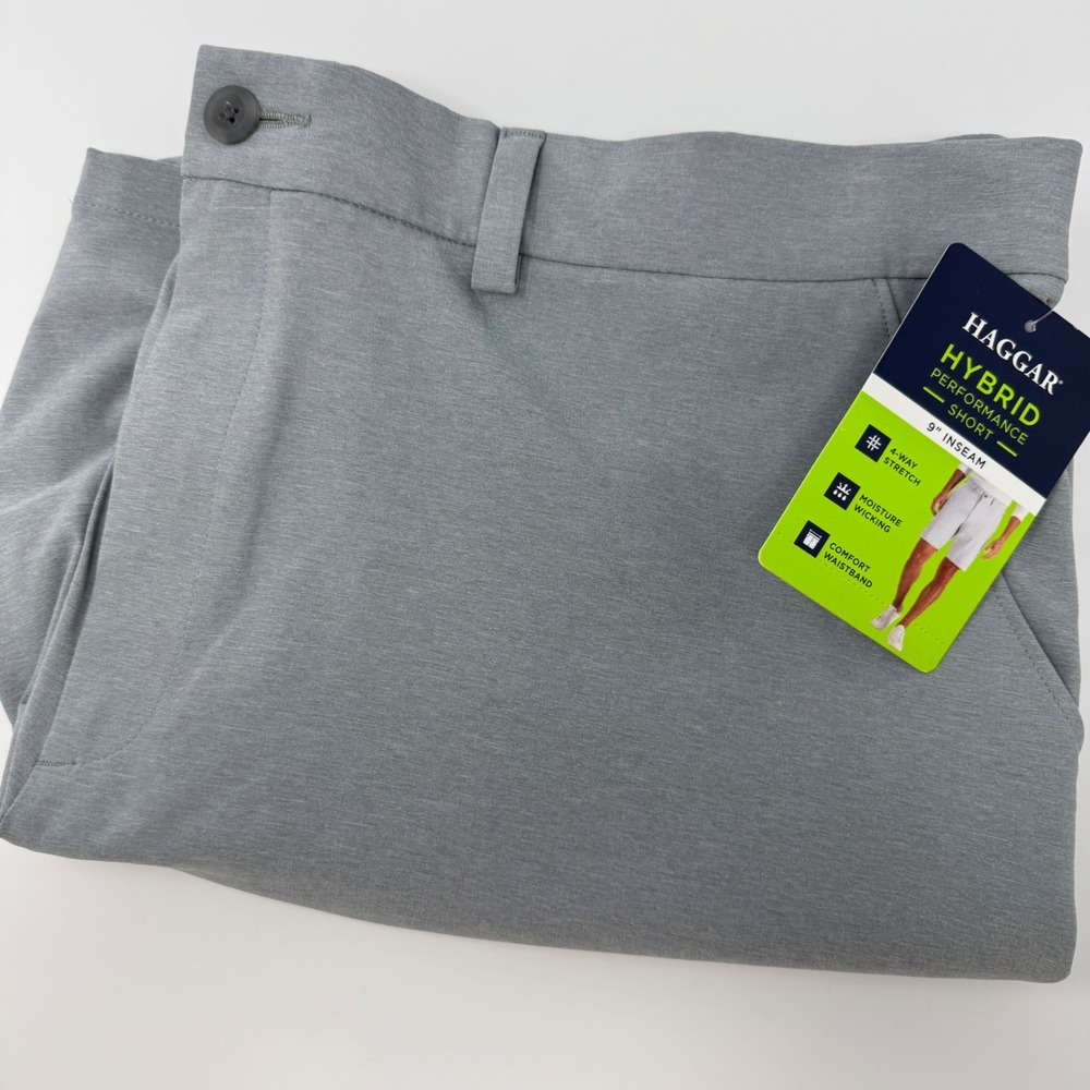 Haggar Hybrid Performance Stretch Shorts Mens‎ 44W 9 Inch Inseam NEW